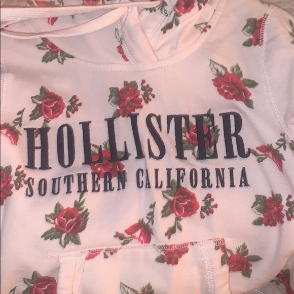Hollister Sweaters - cropped roses hollister hoodie
